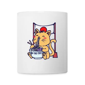Cat Ramen Japanese Mangastyle Anime Manga Comic - Mug - white - Front