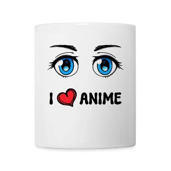 I Love Anime Heart Manga Statement Cartoon - Mug - white - Front
