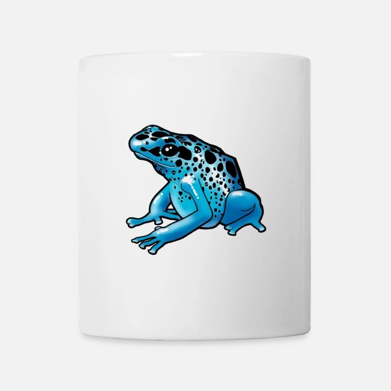Shiny Blue Spotted Frog - Mug - white
