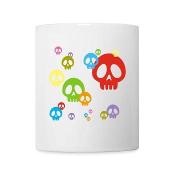 Crâne manga multicolore - Mug blanc - blanc - Devant