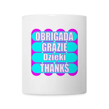 MEHRSPRACHIG DANKE SAGEN EUROPA - Tasse - Weiß - Vorne
