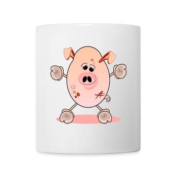 PIGGY - PIGLET ANIMAL ILLUSTRATIONS - SOW - Mug - white - Front