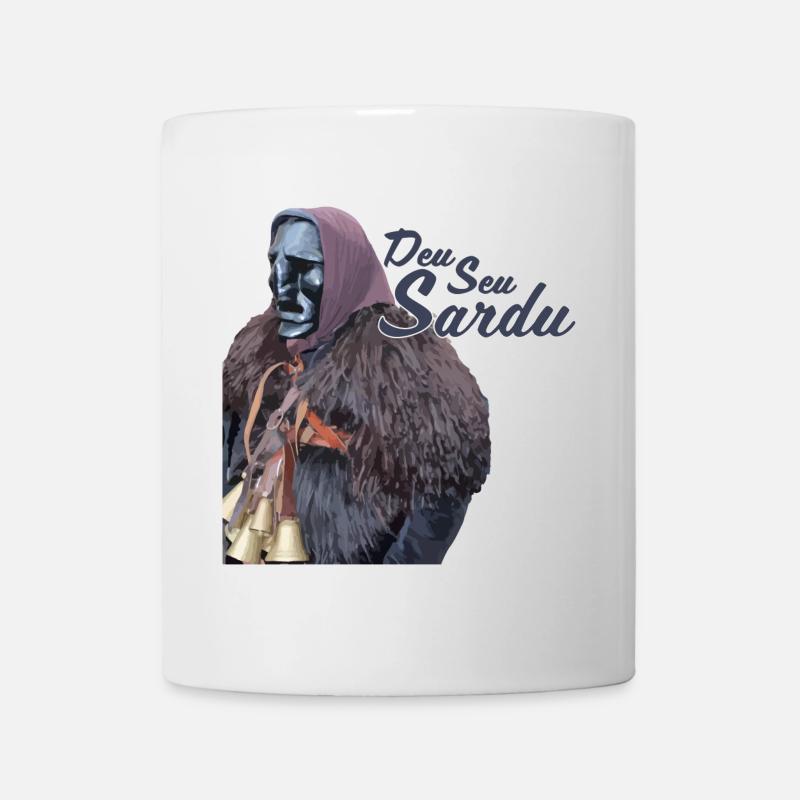 Sardischer Maskenlook mit Pelz - Tasse - Weiß