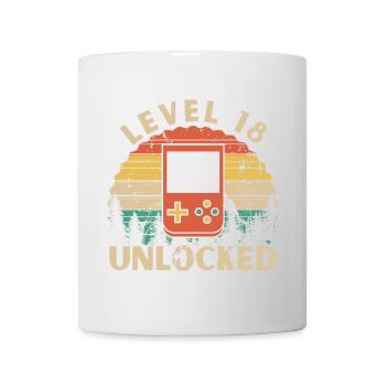 Level 18 freigeschaltet - Tasse - Weiß - Vorne