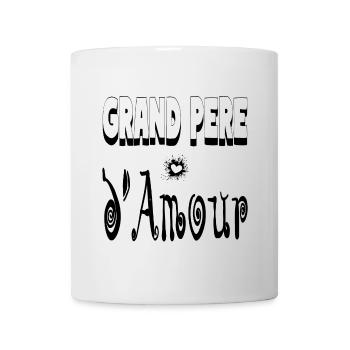 Grand Père Amour Cœur Papy - Mug blanc - blanc - Devant