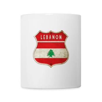 Lebanon coat of arms flags design - Mug - white - Front