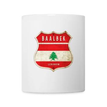 Baalbek Lebanon coat of arms flags design - Mug - white - Front