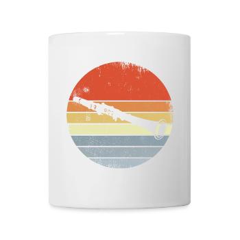 Vintage Klarinette Zeichnung - Tasse - Weiß - Vorne