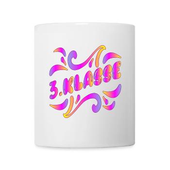 3. Klasse Grundschule - Drittklässlerin Mädchen - Tasse - Weiß - Vorne