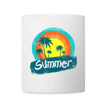 Sunset Palms Neon Summer - Mug - white - Front