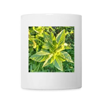 Just green Happiness / Amarant - Tasse - Weiß - Vorne
