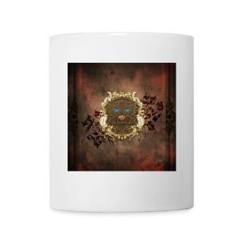 Dekorativer Fantasie-Tierkopf - Tasse - Weiß - Vorne