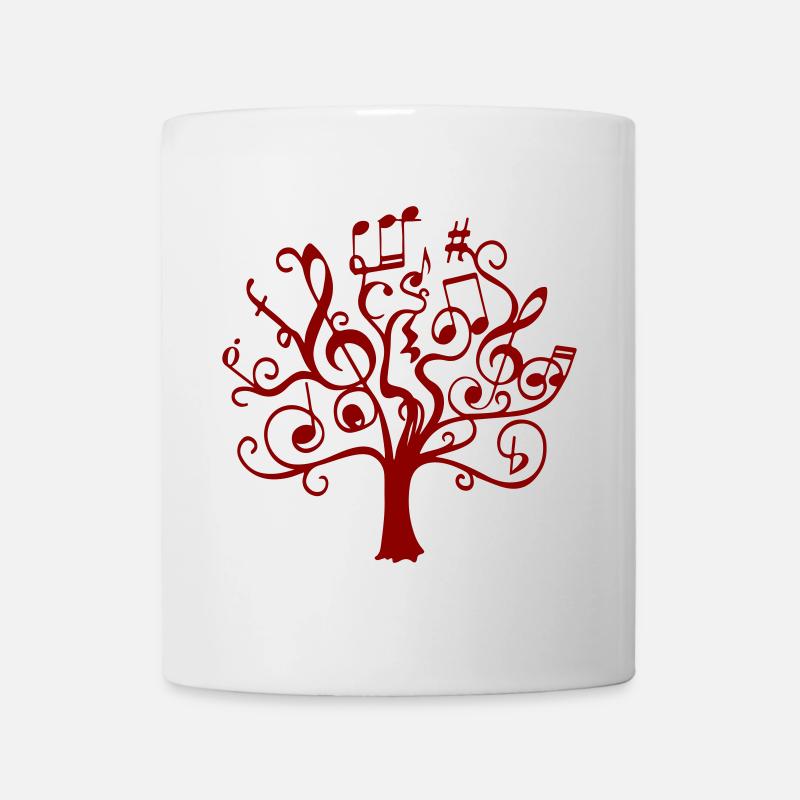 Roter Notenbaum - Tasse - Weiß
