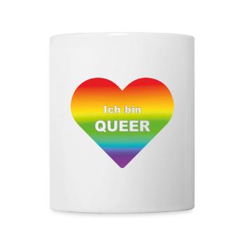 Ich bin queer - Tasse - Weiß - Vorne