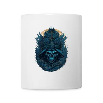 Blauer Samurai Skelett Schädel - Blauer Samurai Schädel - Tasse - Weiß - Vorne