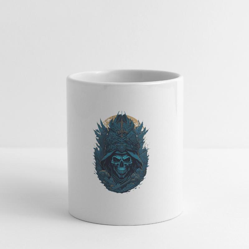 Blauer Samurai Skelett Schädel - Blauer Samurai Schädel Tasse
