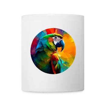 Bunter Papagei - Tasse - Weiß - Vorne