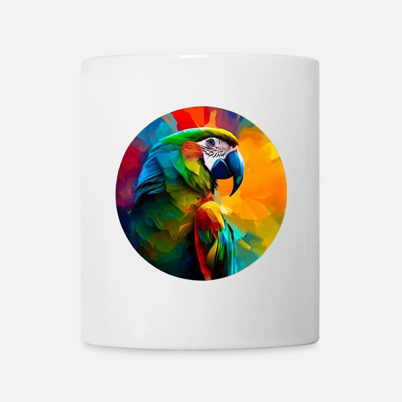 Bunter Papagei - Tasse - Weiß