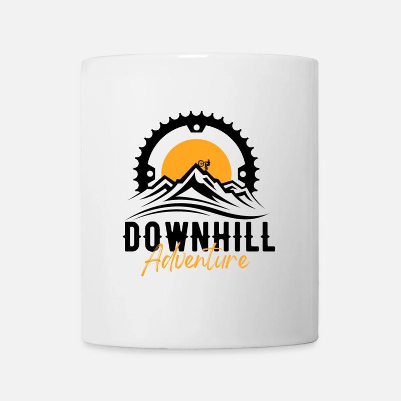Downhill Downhill, Cogwheel, Adventure - Mug - white