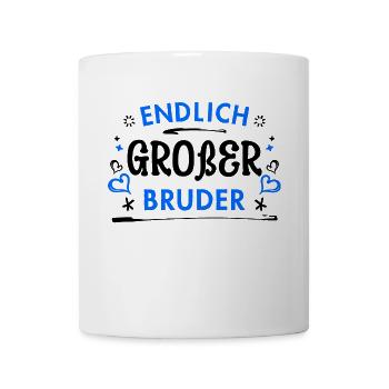Geschwisterliebe Großer Bruder Herz Statement - Tasse - Weiß - Vorne