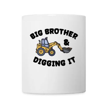 Großer Bruder Statement Bruderherz Geschwister - Tasse - Weiß - Vorne