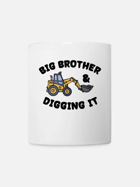 Großer Bruder Statement Bruderherz Geschwister - Tasse - Weiß