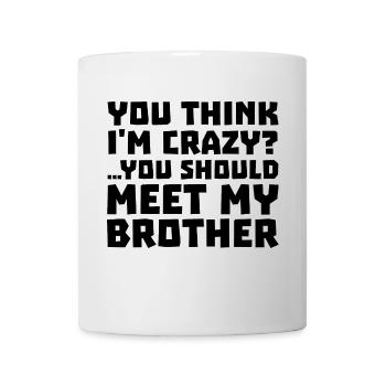Geschwister Großer Bruder Statement Bruderherz - Tasse - Weiß - Vorne