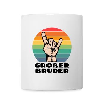 Stolzer Großer Bruder Statement Bruderherz - Tasse - Weiß - Vorne