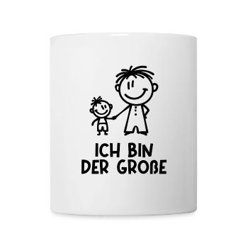 Großer Bruder Bruderherz Statement Geschwister - Tasse - Weiß - Vorne