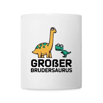 Geschwisterliebe Dino Bro Bruderherz Großer Bruder - Tasse - Weiß - Vorne