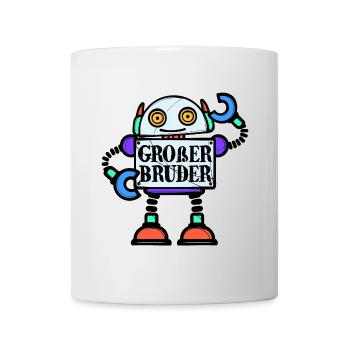 Geschwister Spruch Stolzer Großer Bruder Bro - Tasse - Weiß - Vorne
