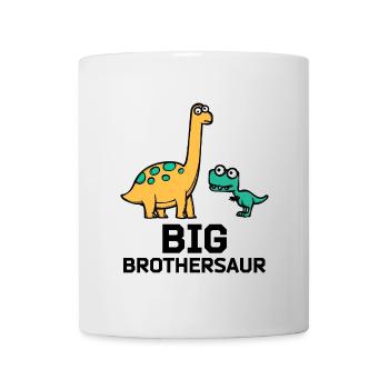 Großer Bruder Dino Statement Bros Geschwisterliebe - Tasse - Weiß - Vorne