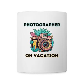 Fotograf im Urlaub - Tasse - Weiß - Vorne