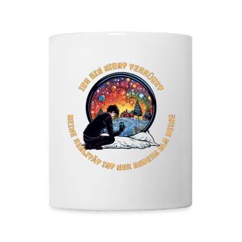 Traumhafte Winterwelt mit kindlicher Fantasie - Tasse - Weiß - Vorne