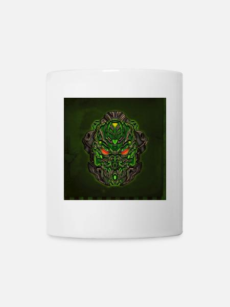 Helle Cyberpunk Maske - Tasse - Weiß