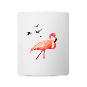 Watercolor Flamingo Summer Art - Mug - white - Front