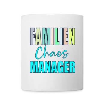 FAMILIENPAPA CHAOSSPRÜCHE VATER EHEMANN - Tasse - Weiß - Vorne
