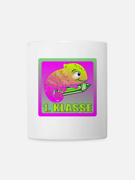 PINKE AMPHIBIE CHAMÄLEON GECKO 1. KLASSE - Tasse - Weiß