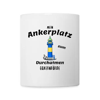 Alter Leuchtturm Eckernförde, Ankerplatz - Tasse - Weiß - Vorne