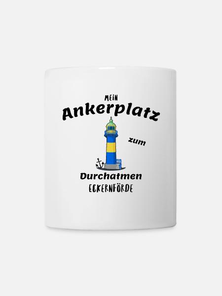 Alter Leuchtturm Eckernförde, Ankerplatz - Tasse - Weiß