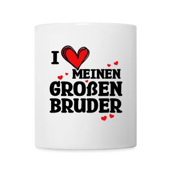 Déclaration de Big Brother Frère Amour Cœur - Mug blanc - blanc - Devant