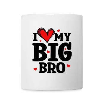 Frère et sœur Coeur d’amour Big Brother Déclaration - Mug blanc - blanc - Devant