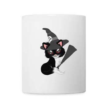 Kätzchen, hexen Design, Mädchen - Tasse - Weiß - Vorne