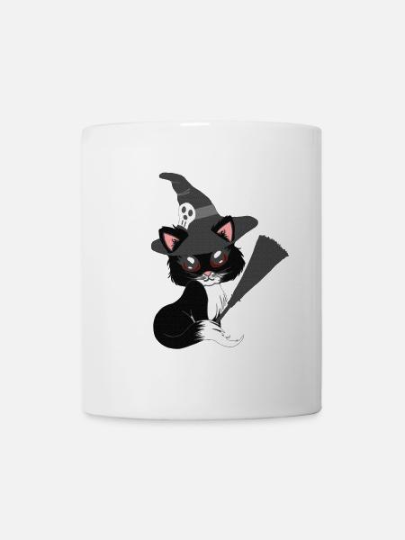 Kätzchen, hexen Design, Mädchen - Tasse - Weiß