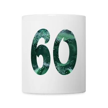 ZAHL 60 - 60. GEBURTSTAG - Tasse - Weiß - Vorne