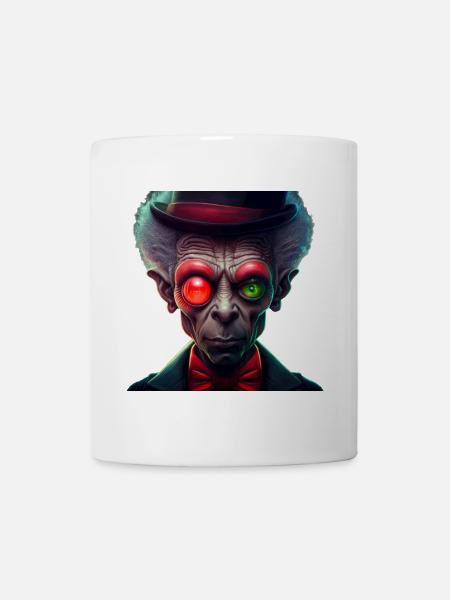 funky alien 04 - Mug blanc - blanc