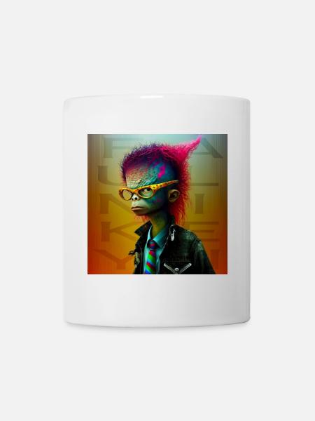 funky alien 05 - Mug blanc - blanc