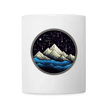 Montagne étoilée comète 01 - Mug blanc - blanc - Devant