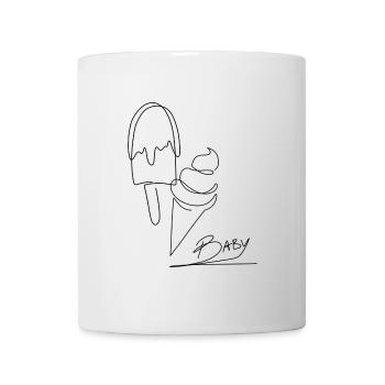 "IceIce Baby" Sommer Lineart Eis / Ice Cream - Tasse - Weiß - Vorne