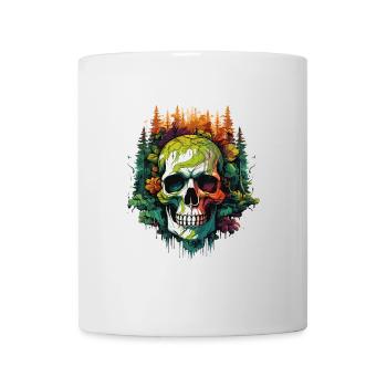 Regenbogen Schädel im Dschungel - Tasse - Weiß - Vorne